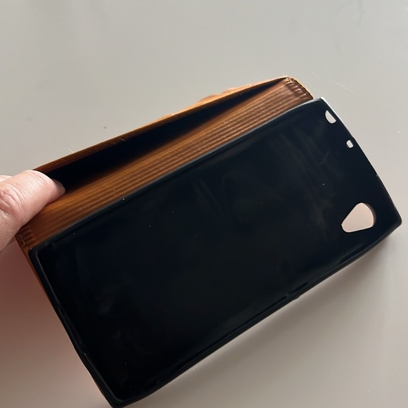 Sony Xperia XA1 Wallet Case, card holder, magnetic close, brown, camel brown - Picture 2 of 13